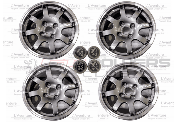 Pack Jantes SPEEDLINE PTS Anthracite 15¨ avec centres de roue