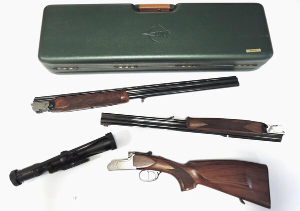 Fucile Combinato A. Zoli Corona - Cal. 20 Mag / 7x65R  con canna di ricambio Cal. 20/76 - immagine 2