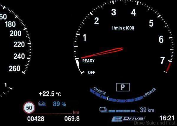 BMW eDRIVE meter cluster