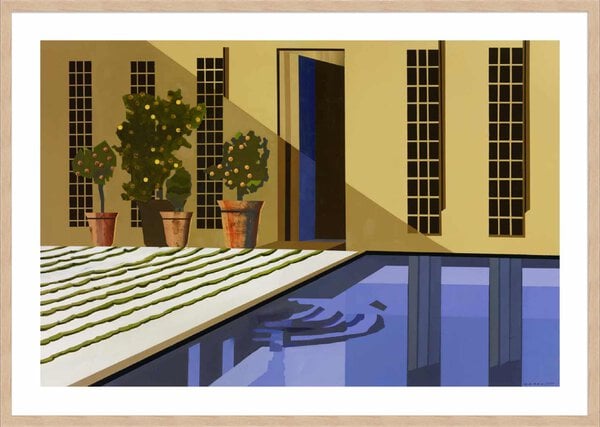 Poolside 1 - 5cm White Border Box Natural