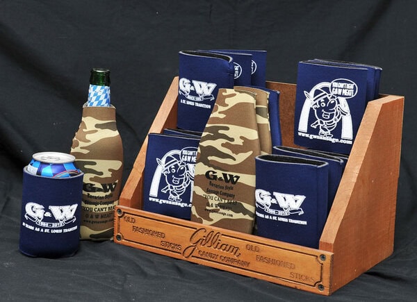 GW bottle and can coozies