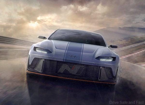 front of the Hyundai RN22e concept