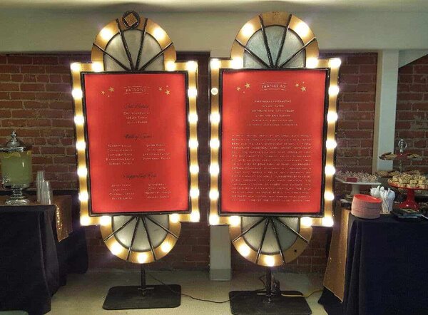 Marquee Lighted Poster Frame rental for events in Los Angeles, Orange County, and nationwide