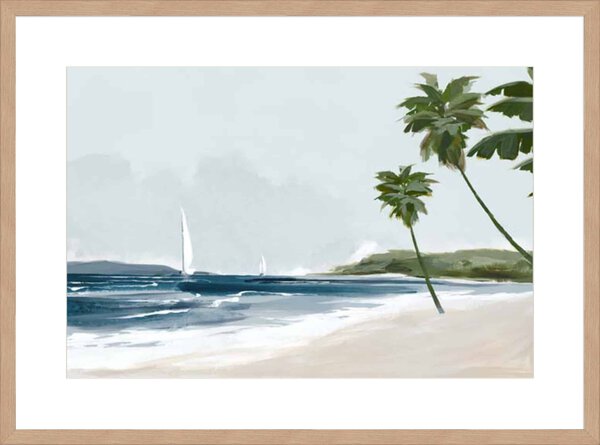 Secluded Palm Beach - 10cm Mount Board Lg. Box Natural