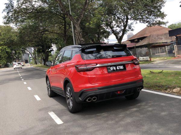 Proton X50 Highline_rear twin exhausts