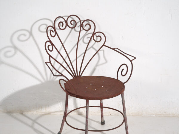 Silla de hierro vintage para jardín (c.1950)