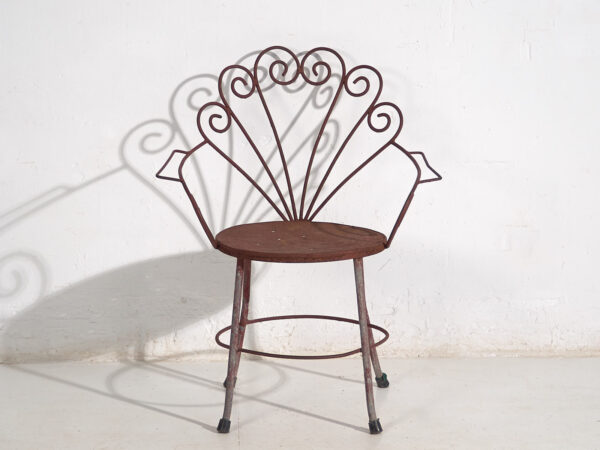 Silla de hierro vintage para jardín (c.1950)