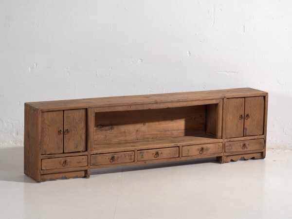 Antiguo mueble TV de madera maciza (c.1900) #30