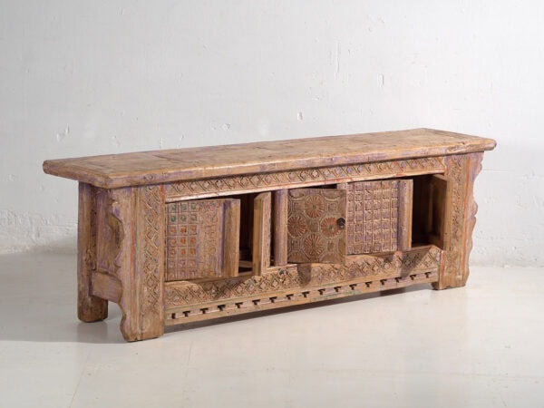 Ancien buffet sculpté aux tons violets (c.1850) #65