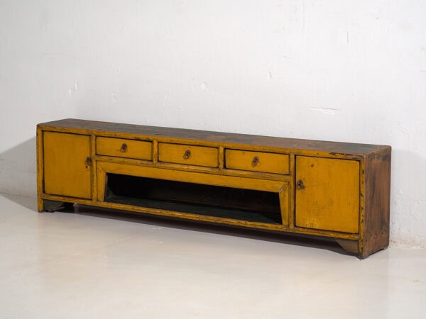 Antiguo mueble TV de color amarillo (c.1900) #18