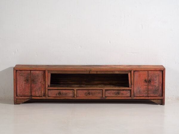 Meuble TV ancien à patine rouge (c.1900) #22