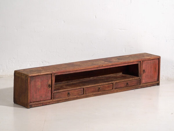 Mueble de TV rojo antiguo (c.1900)