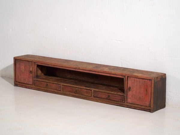 Mueble de TV rojo antiguo (c.1900)
