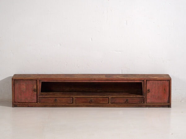 Mueble de TV rojo antiguo (c.1900)