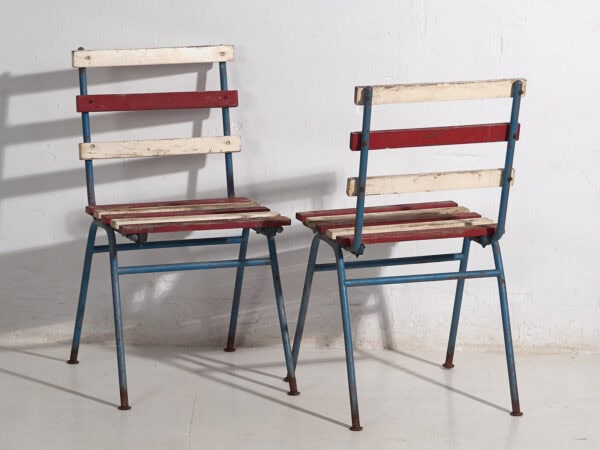 Chaises de jardin anciennes (c.1920). Ensemble de 4 pièces #1