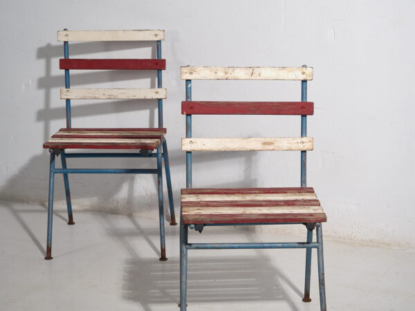 Chaises de jardin anciennes (c.1920). Ensemble de 4 pièces #1