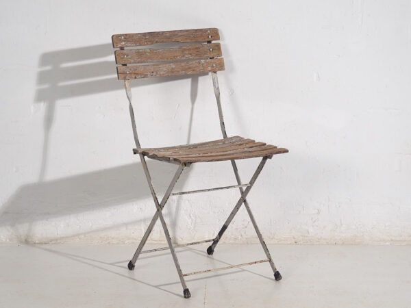 Antique folding garden chairs (c.1920). Set of 2 pieces #2