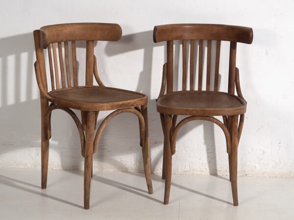 Antique Viennese style bistro chairs (c.1920). Set of 4 pieces #1