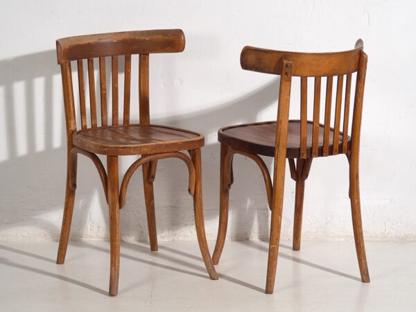 Chaises de bistrot anciennes (vers 1920). Ensemble de 4 pièces #1