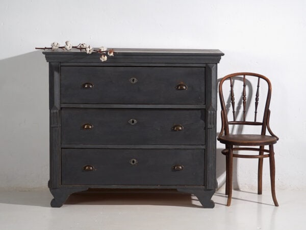 Cómoda cajonera antigua de color gris (c.1920) #26