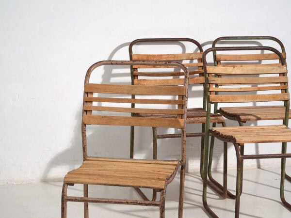 Chaises de jardin anciennes (vers 1920). Ensemble de 4 pièces #1