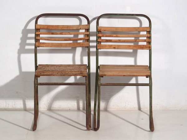Chaises de jardin anciennes (c.1920). Ensemble de 4 pièces #1