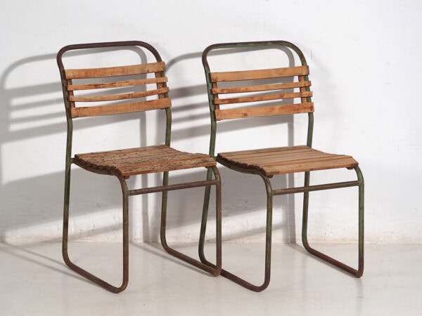 Chaises de jardin anciennes (c.1920). Ensemble de 4 pièces #1