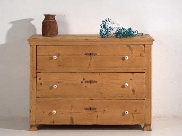 Commode ancienne en bois massif (c.1920) #14