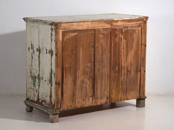 Grande commode ancienne à patine blanche (vers 1920) #42