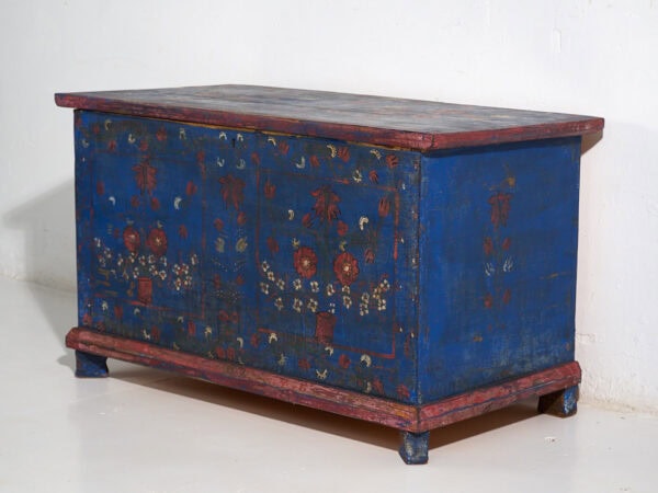 Botte ancienne bleu marine avec détails floraux (c.1920) #94