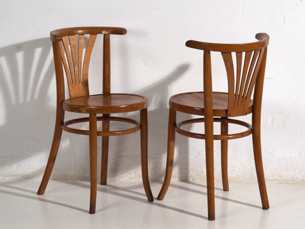 Sillas antiguas de café estilo vienés (c.1920). Conjunto de 2 piezas #1