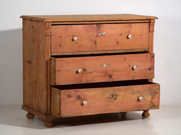 Commode ancienne en bois massif (c.1920) #79
