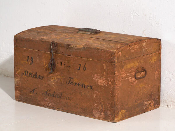 Cofre de viaje antiguo con inscripción original (Año 1936) #21