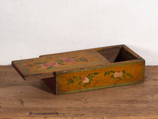 Estuche rectangular antiguo de color ocre (c.1900) #22