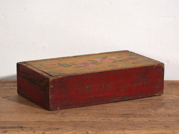 Estuche rectangular antiguo de color ocre (c.1900) #22