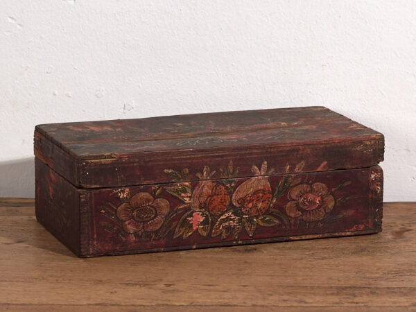 Caja china antigua con decoración de granadas y flores (c.1900) #7