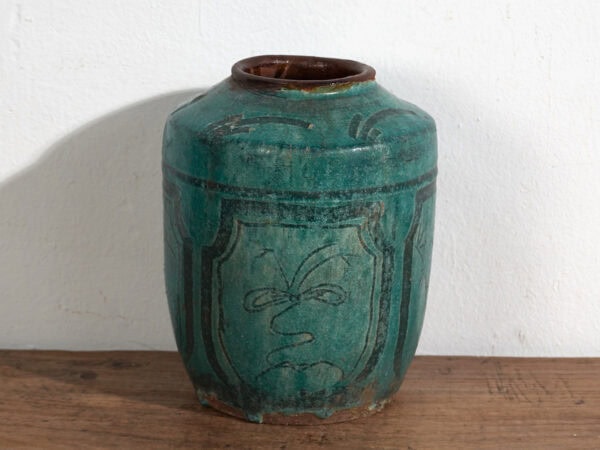 Jarrón antiguo de color verde esmeralda (c.1820) #40