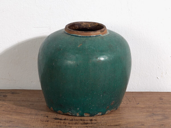 Antiguo jarrón de cerámica esmaltada (c.1820) #14