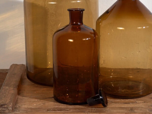 Antiguas botellas de farmacia (c.1920). Conjunto de 3 piezas #32
