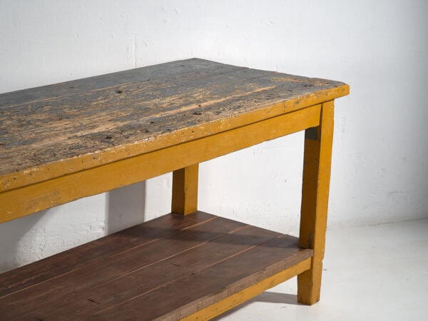 Antique long table with lower tray (c.1920) #17