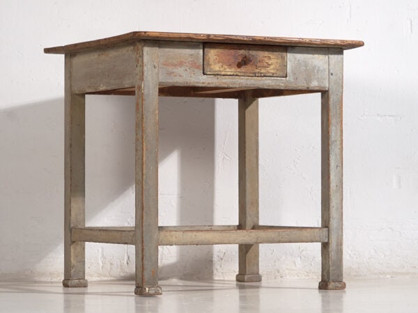 Antigua mesa auxiliar de color gris (c.1920) #22
