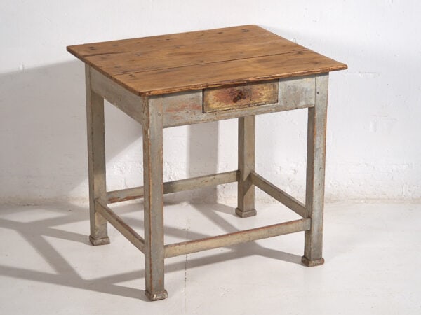 Antigua mesa auxiliar de color gris (c.1920) #22