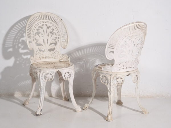 Conjunto de mesa y sillas de jardín Art Nouveau (c.1950). Conjunto de 5 piezas