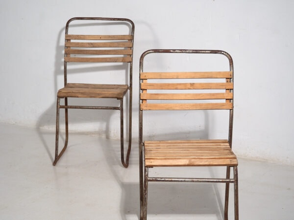 Antiguas sillas de jardín (c.1920). Conjunto de 2 piezas #7