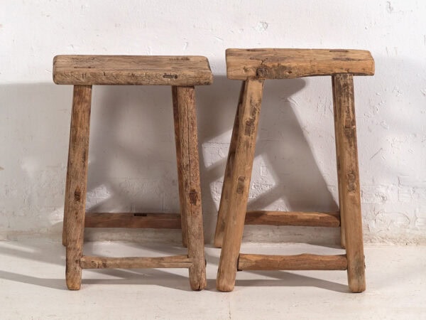 Taburetes asiáticos antiguos (c.1900). Conjunto de 2 piezas #4