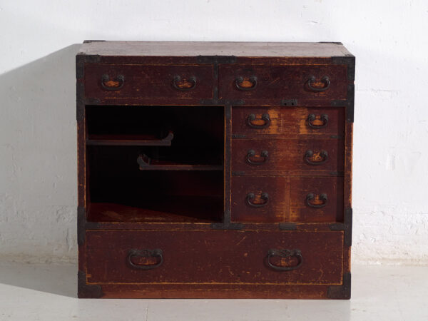 Choba-dansu japonés antiguo en madera de cedro, periodo Meiji/Taishō (c. 1890–1920) #45