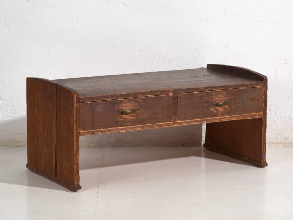 Mesa Baja Japonesa con Cajones en Cedro – Periodo Showa (c.1926–1970)
