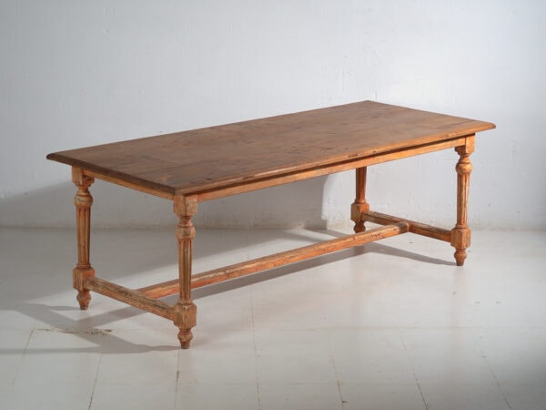 Mesa de comedor de roble antiguo – Mesa rústica europea de gran formato