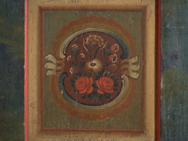 Armario de arte popular pintado, Europa Central, fechado Año 1814