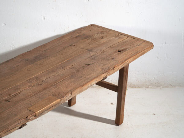 Mesa banco antigua en madera maciza – Shandong, circa 1930